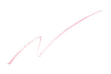 Pink pencil line drawing on transparent background.