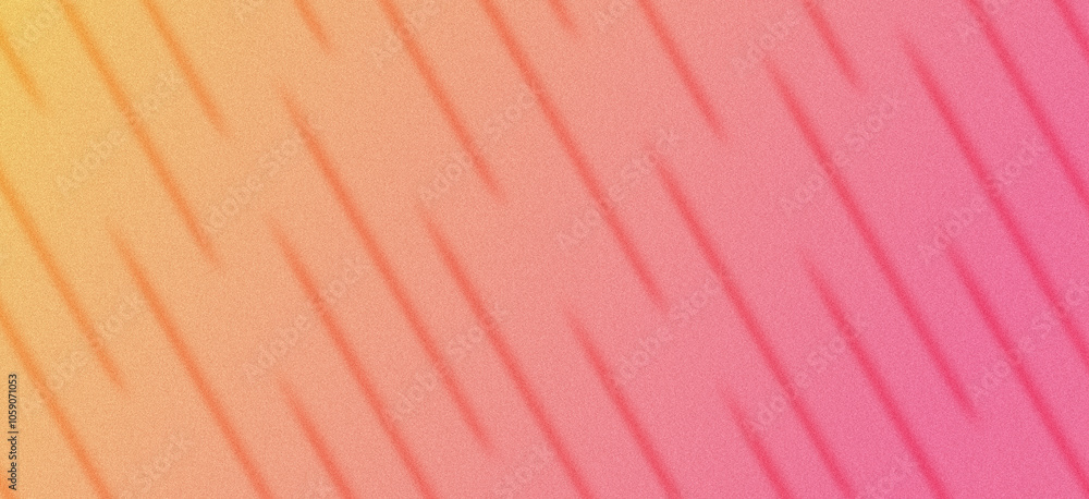 Poster pink and orange grainy gradient background featuring diagonal lines, creating a textured and vibrant