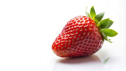 watercolor painting of a single strawberry
