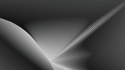 Naklejka premium Black and white line circle abstract background for backdrop or fabric style