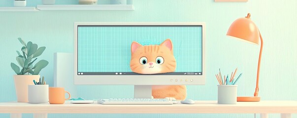 A humorous cartoon Technical Difficulties screen with a cute