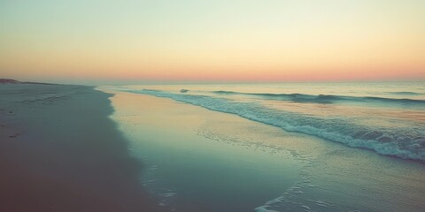 Obraz premium Tranquil Beach at Sunrise