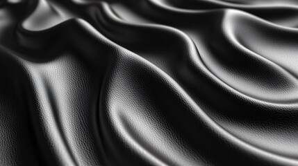 Obraz premium Black leather, close-up of texture.