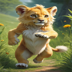 lion in the grass