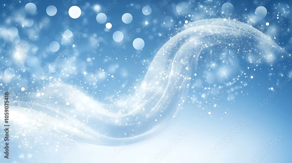 Poster abstract blue and white glitter background blank background with copy space for design projects