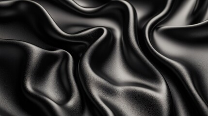 Fototapeta premium Black leather, close-up of texture.