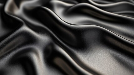 Obraz premium Black leather, close-up of texture.