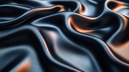 Fototapeta premium Black leather, close-up of texture.