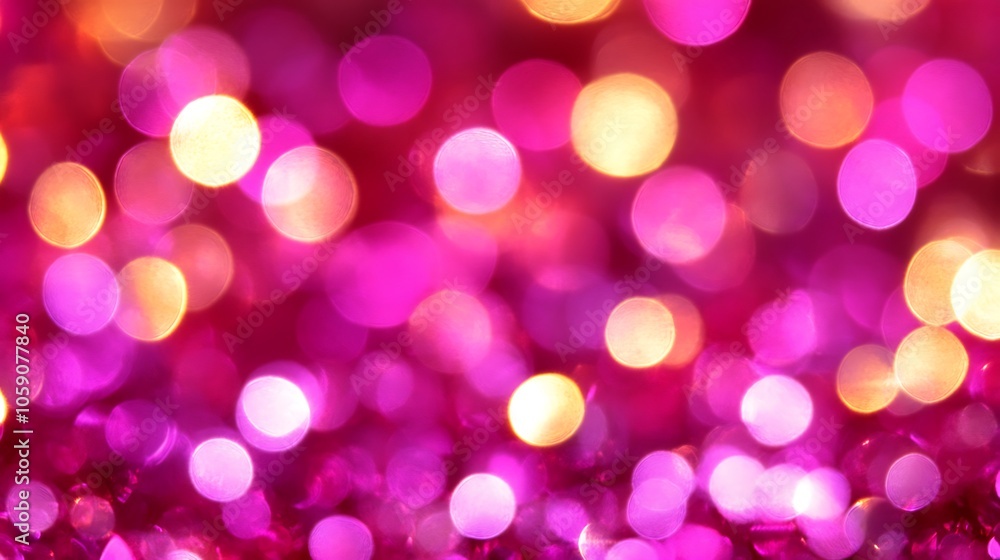Poster abstract pink and yellow bokeh background smooth blue background with copy space for advertisements