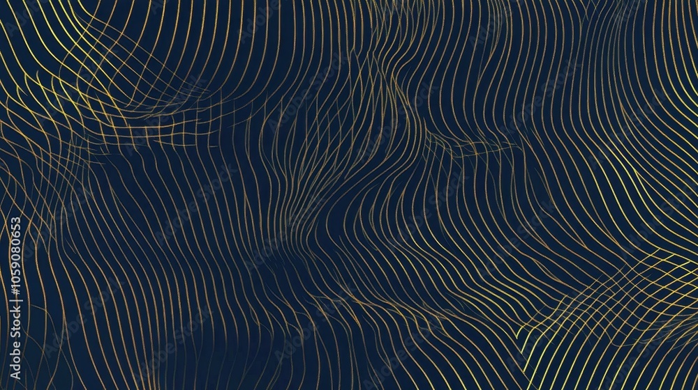 Poster stylish navy blue background featuring intersecting geometric lines that create a framing effect, le