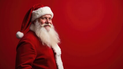 Santa Claus on a colored background