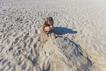 Happy Children Fun Beach Activity