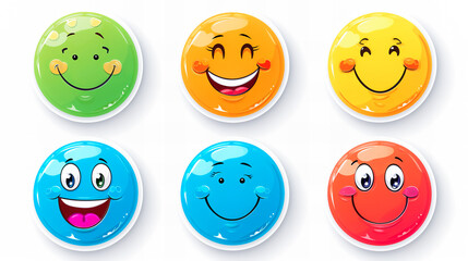 Fototapeta premium funny comic Smiley collection