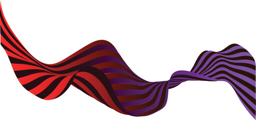 Dynamic flag wave Crimson red and purple