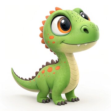 3D dinosaur in cartoon style