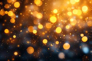 festive golden bokeh a sparkling abstract background of holiday lights