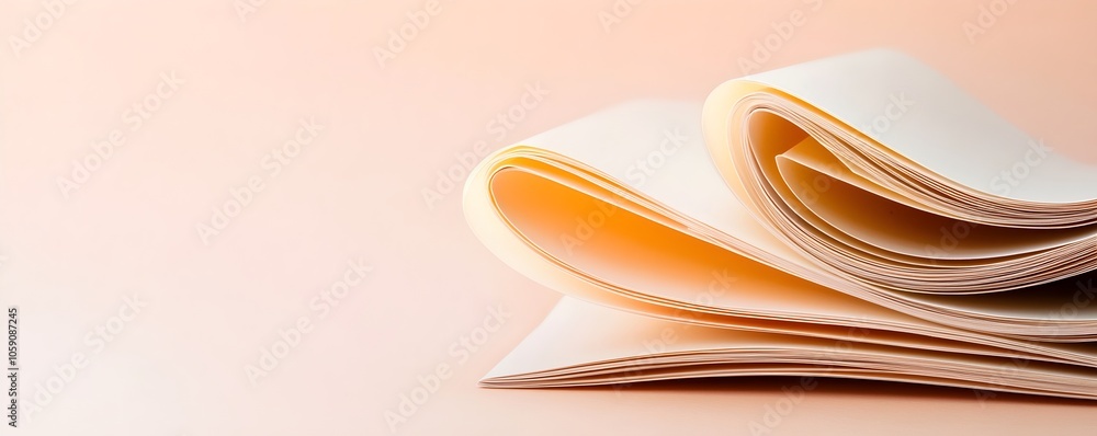 Poster elegant abstract background with folded paper design - modern calm atmosphere for creative projects 