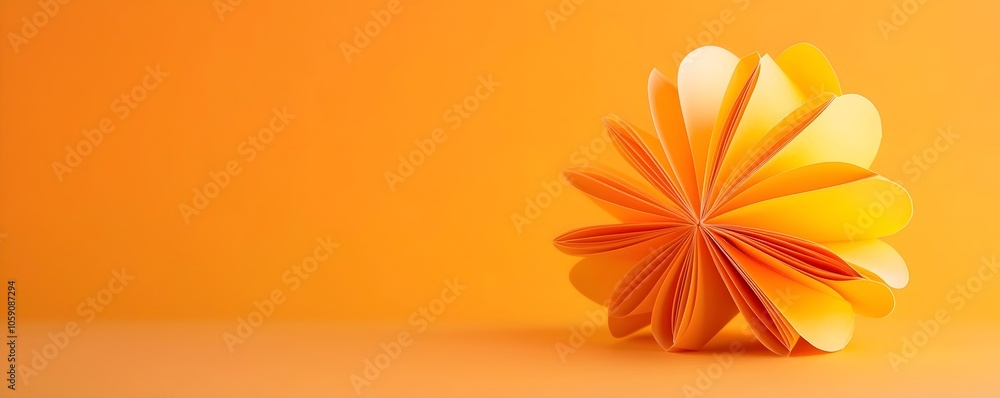 Poster serene elegance of abstract paper design - modern folded background creating a calm atmosphere for c