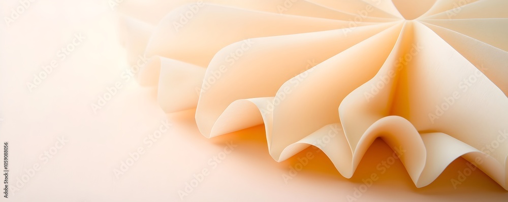 Poster elegant minimalism smooth transitions in folded paper textures - refined aesthetic for modern design
