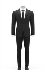 Elegant Abstract Silhouettes of Gentlemen in Suits in Minimalist Black and White for Modern and Sophisticated Style