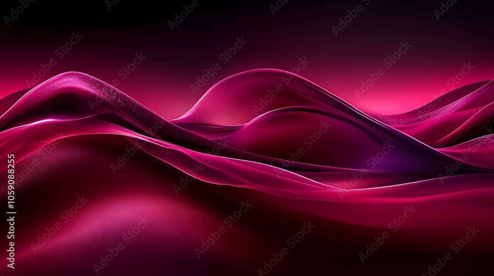 Poster abstract pink waves background simple neutral background with free space for design