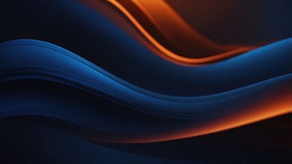 Dark blue and orange gradient abstract background banner with blur
