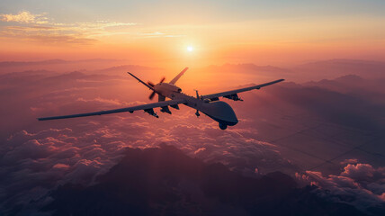 Naklejka premium The Modern Combat Drone