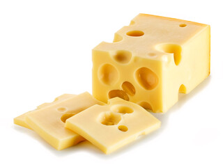 cheese on white background