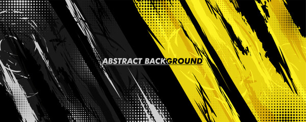 black and yellow abstract background vector template design
