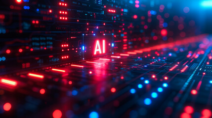 Futuristic Engineering.   Inside the AI Chip Circuitry.  The Core of Innovation