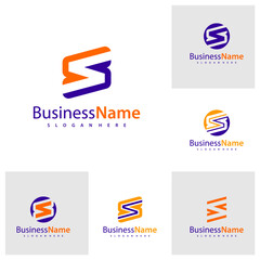 Set of Initial S logo design vector illustration, Creative letter S logo concepts