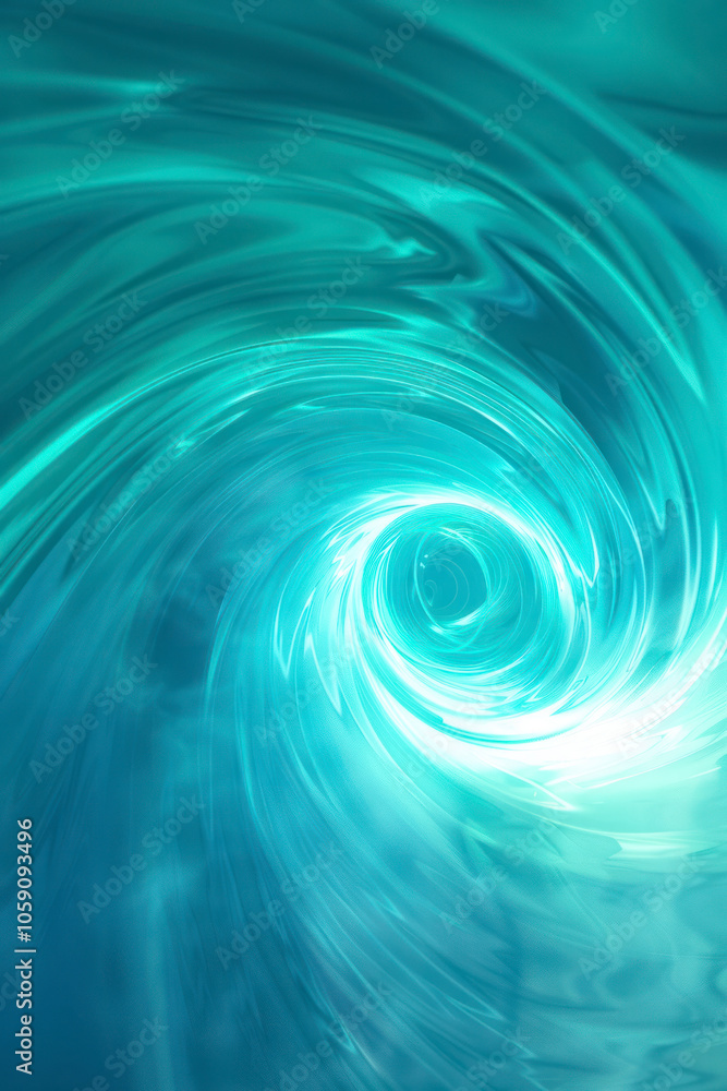 Aufkleber vertical futuristic digital artwork with swirling vortex against a dynamic radial gradient backgroun