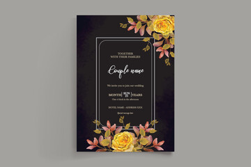 BRIDAL SHOWER FLORAL INVITATION TEMPLATE 