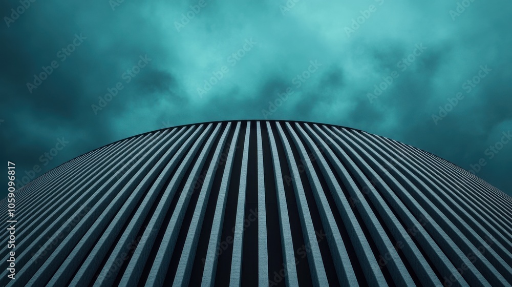Poster futuristic architectural design with layered elements