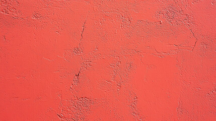 Obraz premium Red Wall Texture: A close-up view of a weathered, textured red wall. The paint is chipped and peeling, revealing the rough surface beneath.