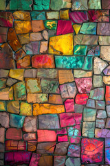 Obraz premium Vertical Mosaic texture random colors of wall.