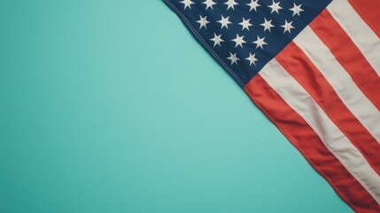 Fototapeta premium American Flag with Fireworks Background