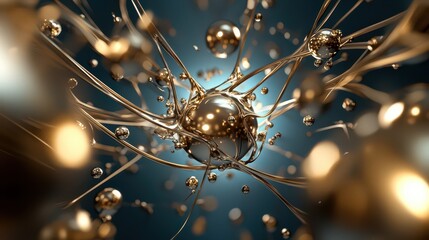 Abstract Metallic Network