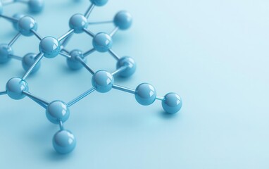 Molecular structure, floating chemical bonds, 3D illustration