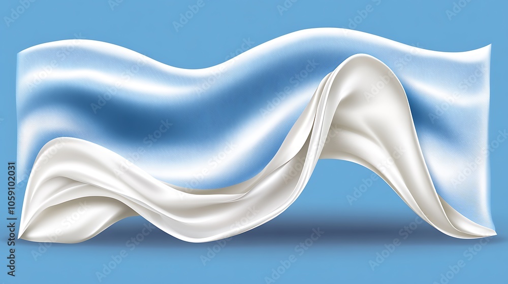 Poster white and blue fabric background abstract gradient background with copy space