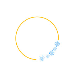 snowflake circle frame