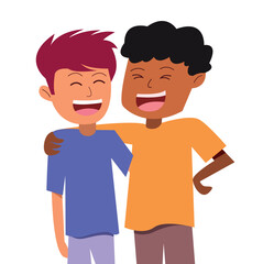 Happy Friendship day - Vector Illustration of Friendship and Happiness