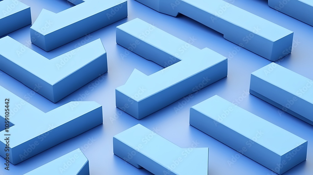 Poster abstract blue maze background clean blank canvas with empty space for designs