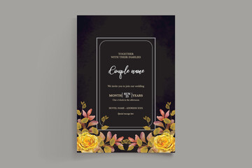 BRIDAL SHOWER FLORAL INVITATION TEMPLATE 