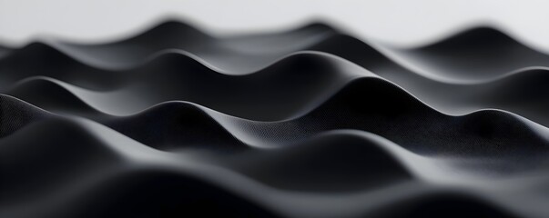 Obraz premium Futuristic Sci-Fi Landscape with Crystal Structures and 3D Illusions - Dark Mode Design Featuring Futuristic Waves for Stunning Visuals