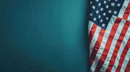 Fototapeta premium American Flag Banner for Independence Day Celebration