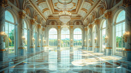 Naklejka premium Exquisite Showpieces of a Grand Ballroom