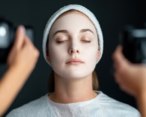 Makeup Artist Applying Final Touches to Actor's Face