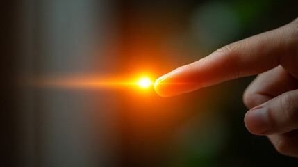businessman confidently presses a button towards the camera, symbolizing decision-making and empowerment in the corporate world, highlighting leadership, technology, and modern communication