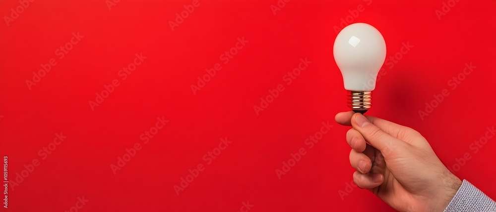 Poster professional person holding a glowing lightbulb symbolizing a moment of and fresh ideas while workin